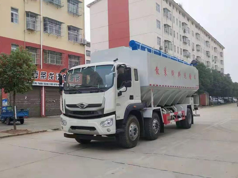 福田國六小三軸散裝飼料車