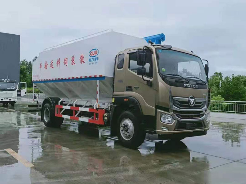 國(guó)六福田奧鈴單橋散裝飼料車(chē)