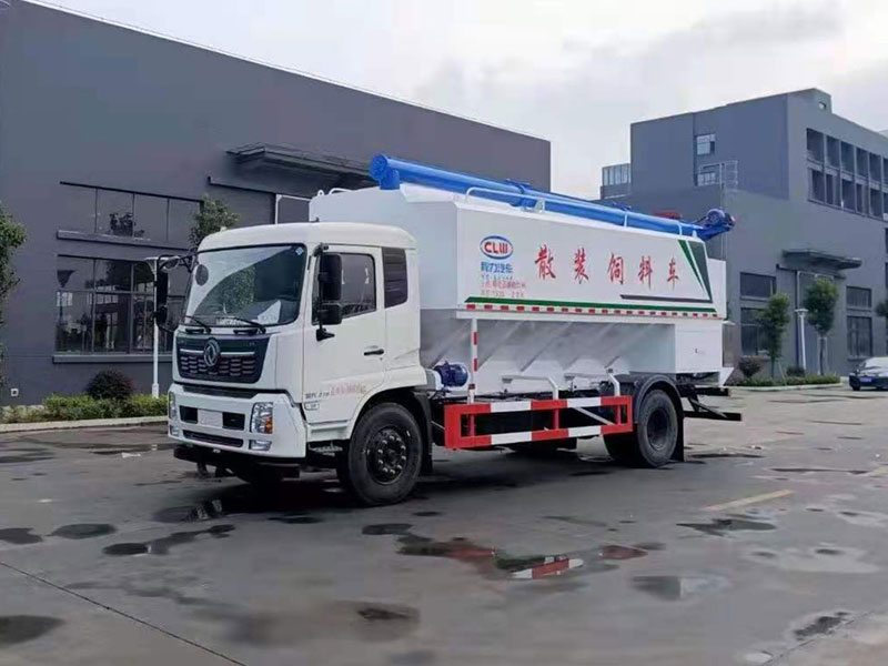 國六東風天錦單橋散裝飼料車