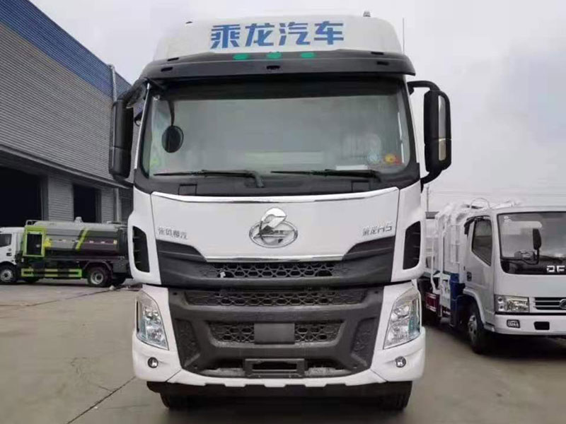 國六東風柳汽乘龍小三軸30方散裝飼料車