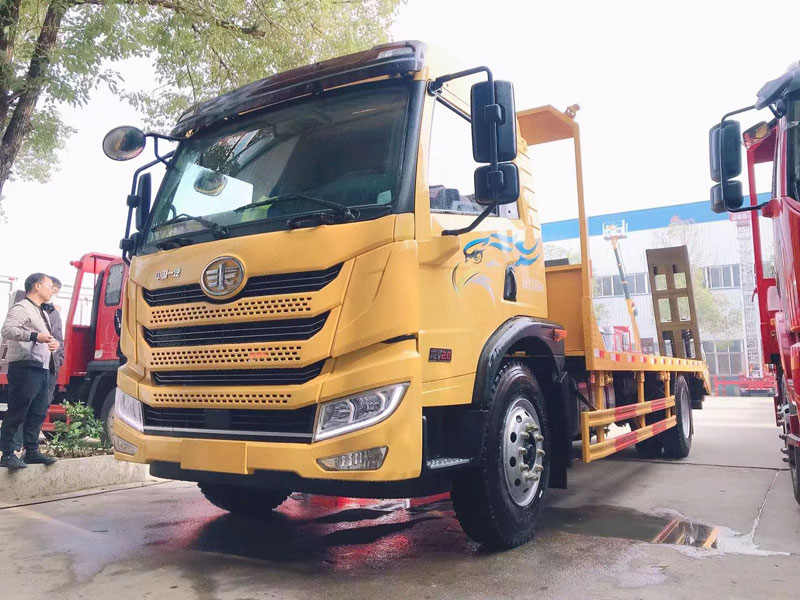 國六解放龍V2.0單橋平板運輸車