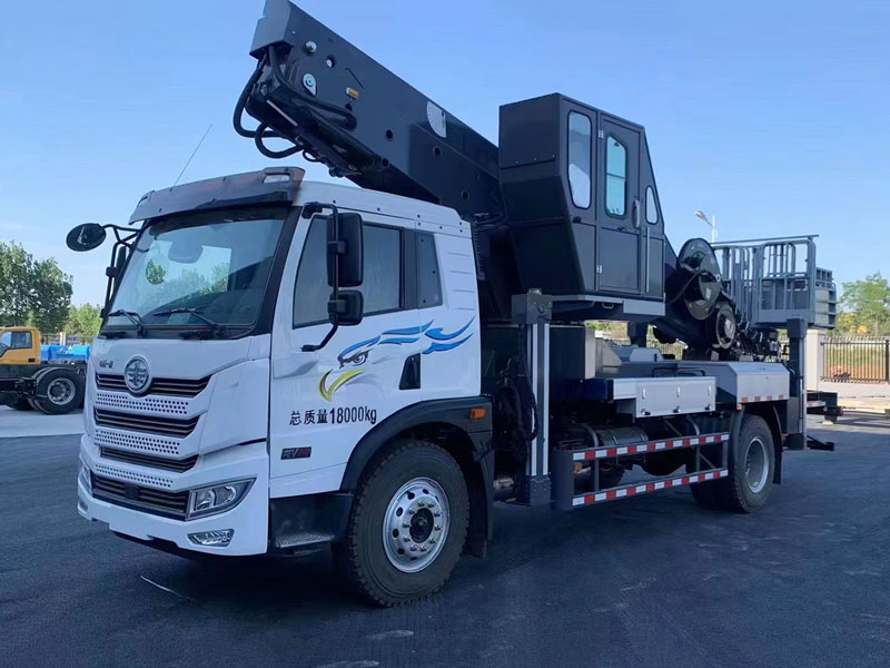 國六解放45米云梯搬家作業(yè)車