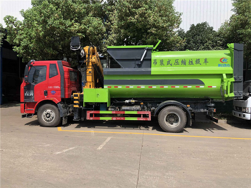 國六12方解放J6L吊裝壓縮垃圾車