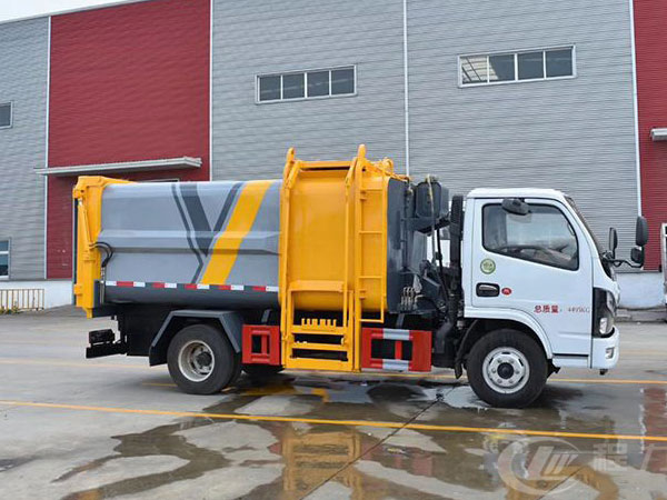 國六7方藍牌東風D6側裝壓縮垃圾車